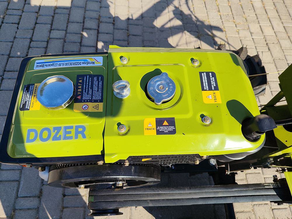 Мотоблок DOZER DE100 (6.00-12) дизельний 10 к.с. електростартер фреза
