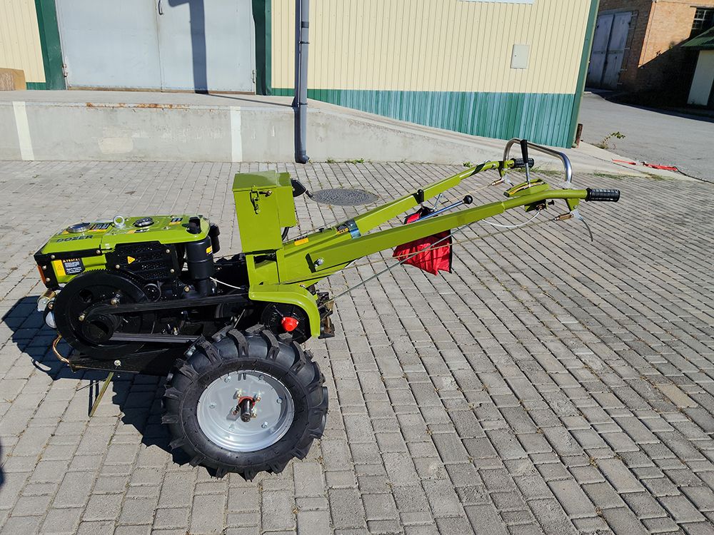 Мотоблок DOZER DE100 (6.00-12) дизельний 10 к.с. електростартер фреза
