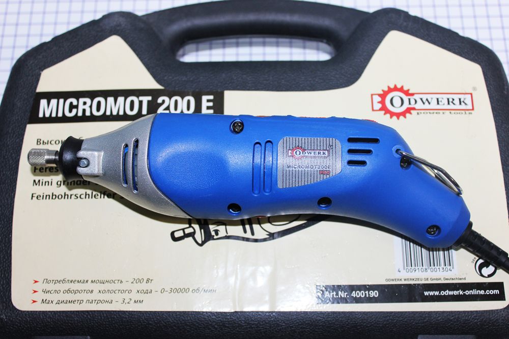 Високообертальний мінішліфувач Odwerk MICROMOT 200 E Komplett-Set