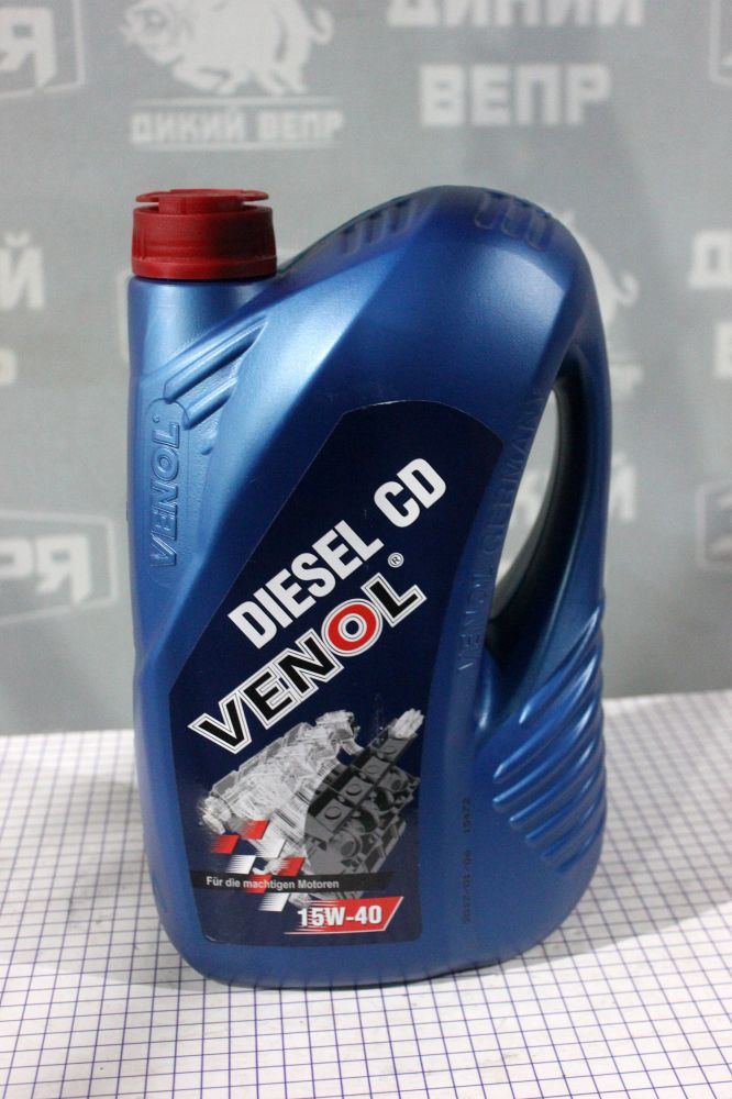 Моторное дизельное масло VENOL Diesel CD 15W-40 5л к мотоблокам тракторам