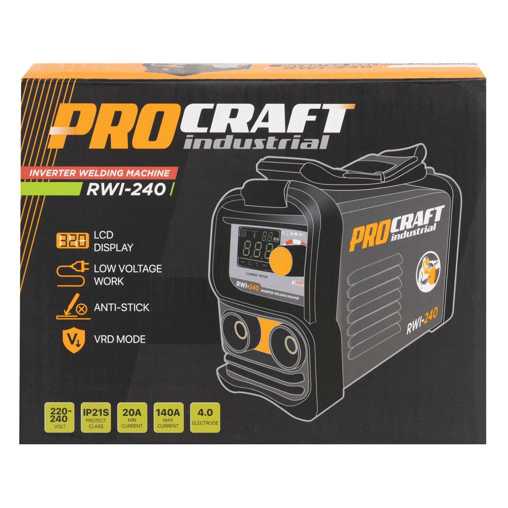 Інверторний зварювальний апарат Procraft industrial RWI240