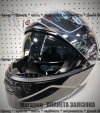 Мотошлем інтеграл модуляр ISPIDO FALCON black glossy розмір L