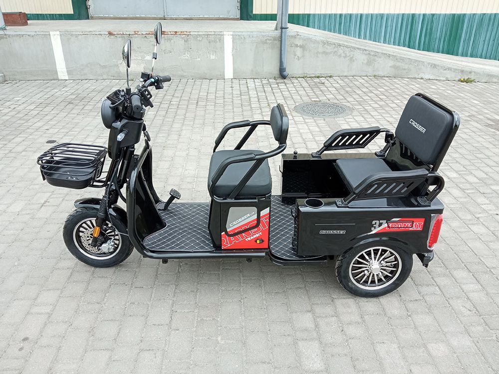 Электроскутер Crosser TR5 PRO LFP Transit (1500W; 76.8V-30Ah LFP) черный