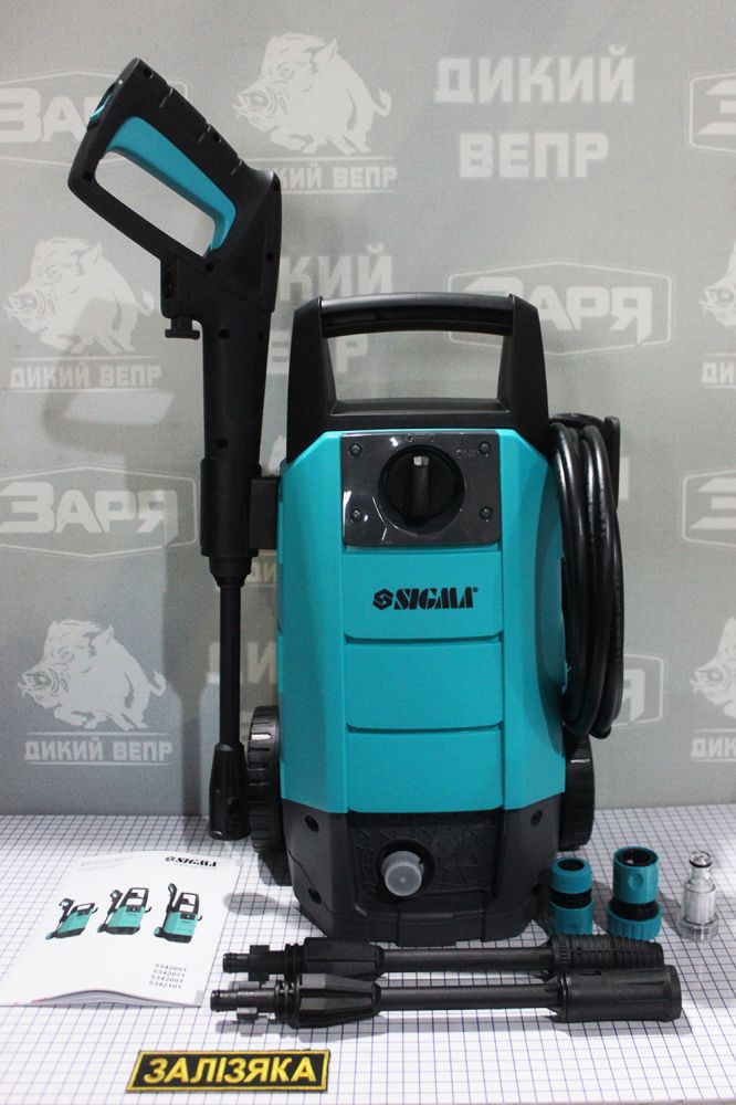Мийка високого тиску 1500Вт max 110bar 6 л/хв+турбонасадка SIGMA (5342051)