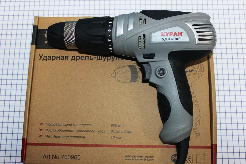 Дрель-шуруповерт Буран УДШ-900