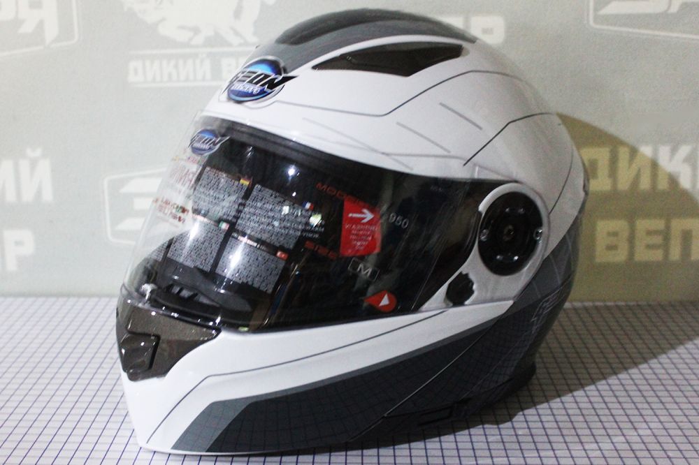 Мотошлем GEON 950 модуляр з окулярами TOUR GREY WHITE