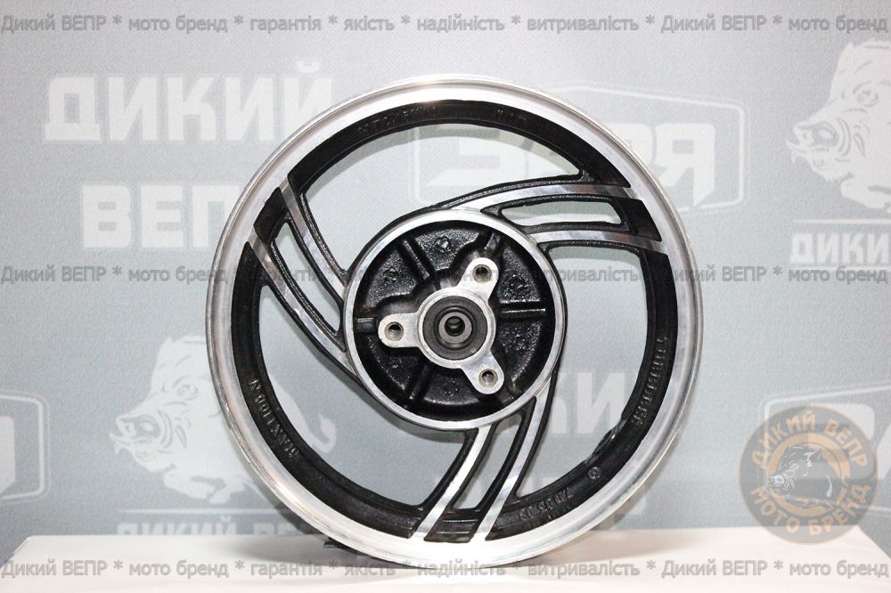 Диск передній литий 2.15х10 AlfaMoto Wind (чорний)