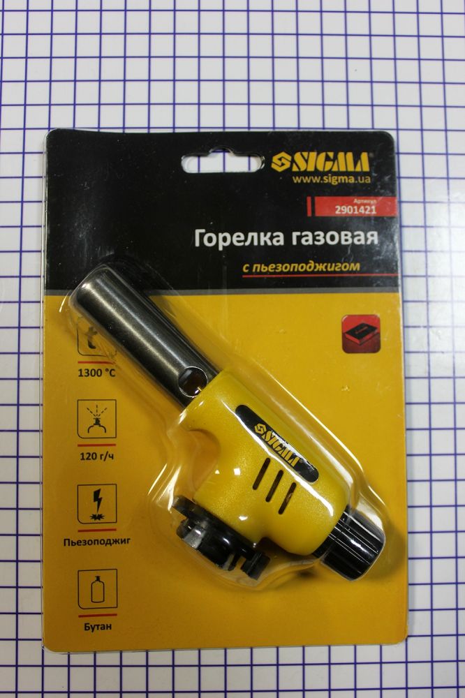 Пальник газовий Sigma з керамічним соплом і п'єзозапалюванням (2901421)