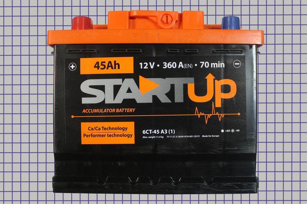 Акумулятор Startup 45Ah 360A 6CT-45 A3