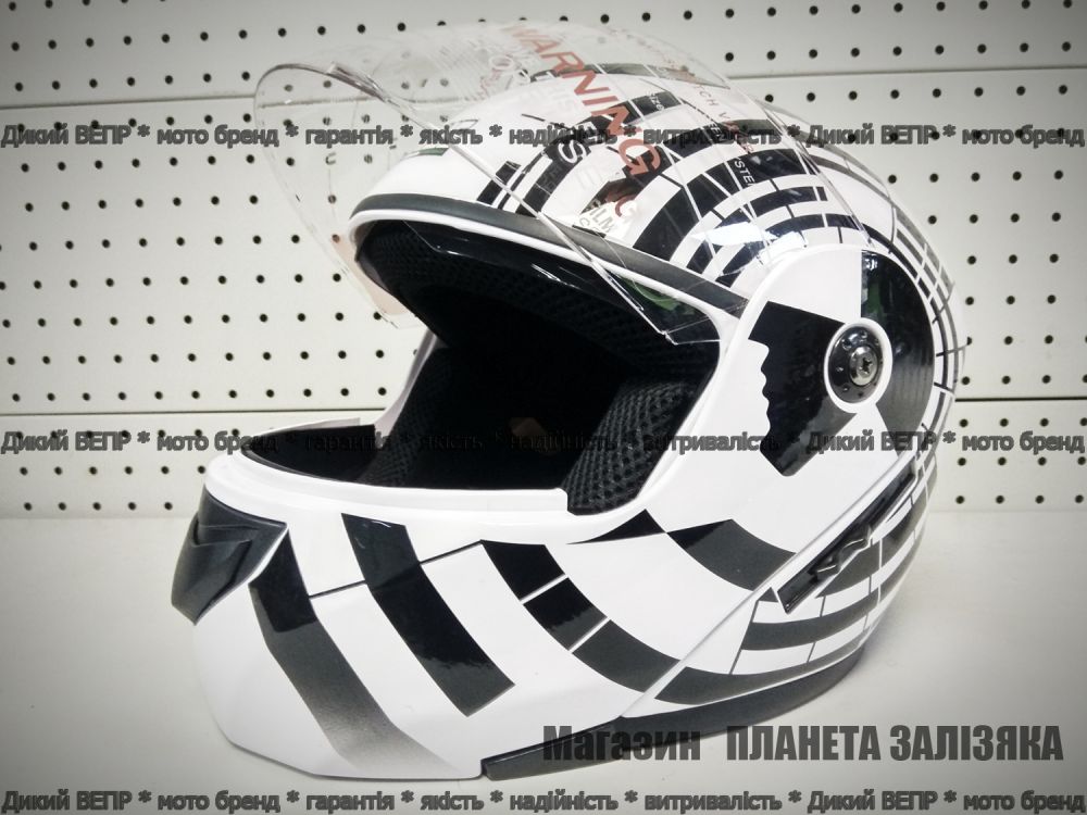 Мотошлем VIRTUE MD-903 зебра size M
