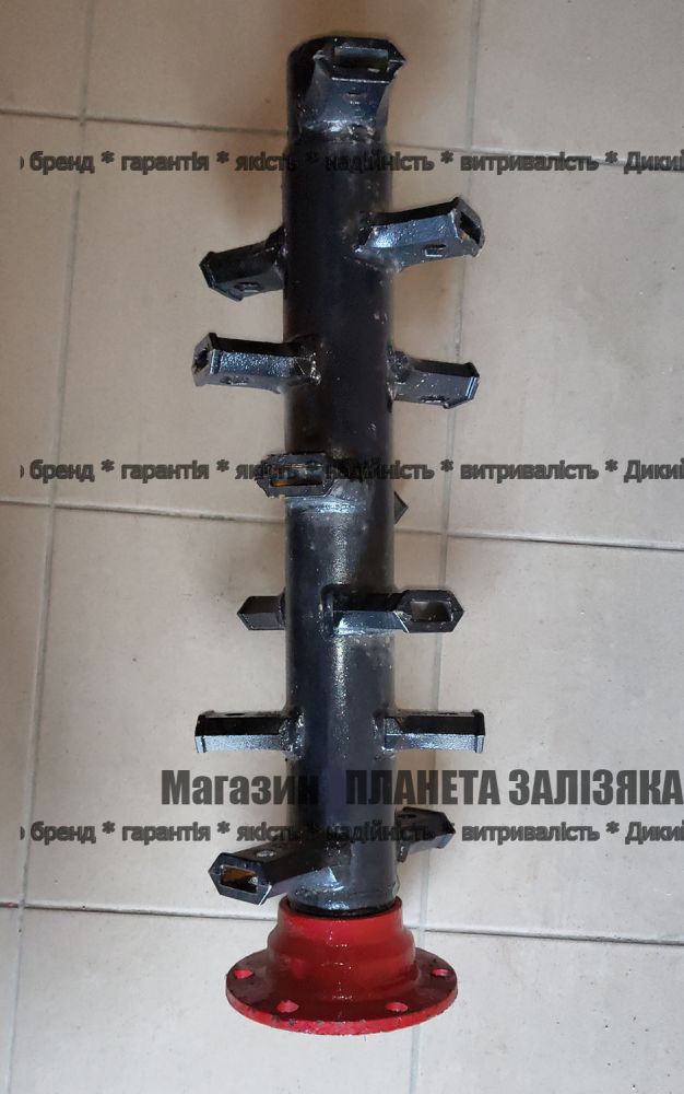 Робочий вал редуктора фрези (14 ножів) до тракторної грунтофрези Заря, ДТЗ 1,6-2,0м