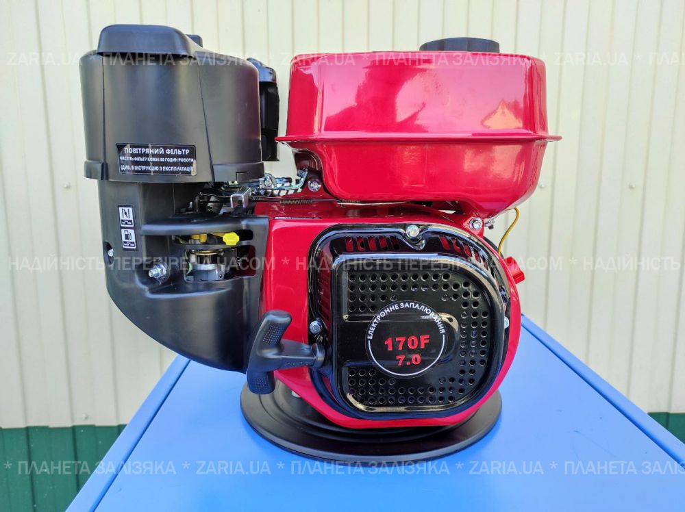 Двигун бензиновий 170F NEW DESIGN TATA (з виходом валу під шліци, 25 мм) 7 к.с.