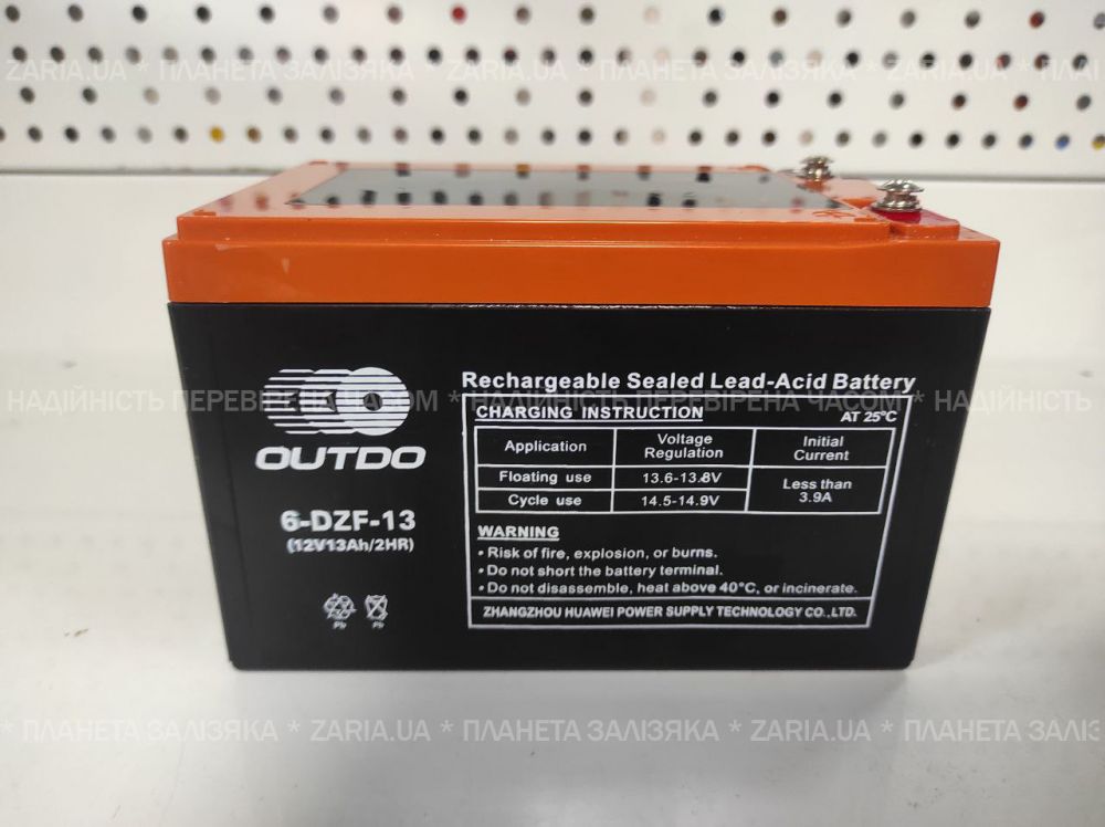Акумулятор OUTDO 6-DZF-13 12V 13Ah для електровелосипедів